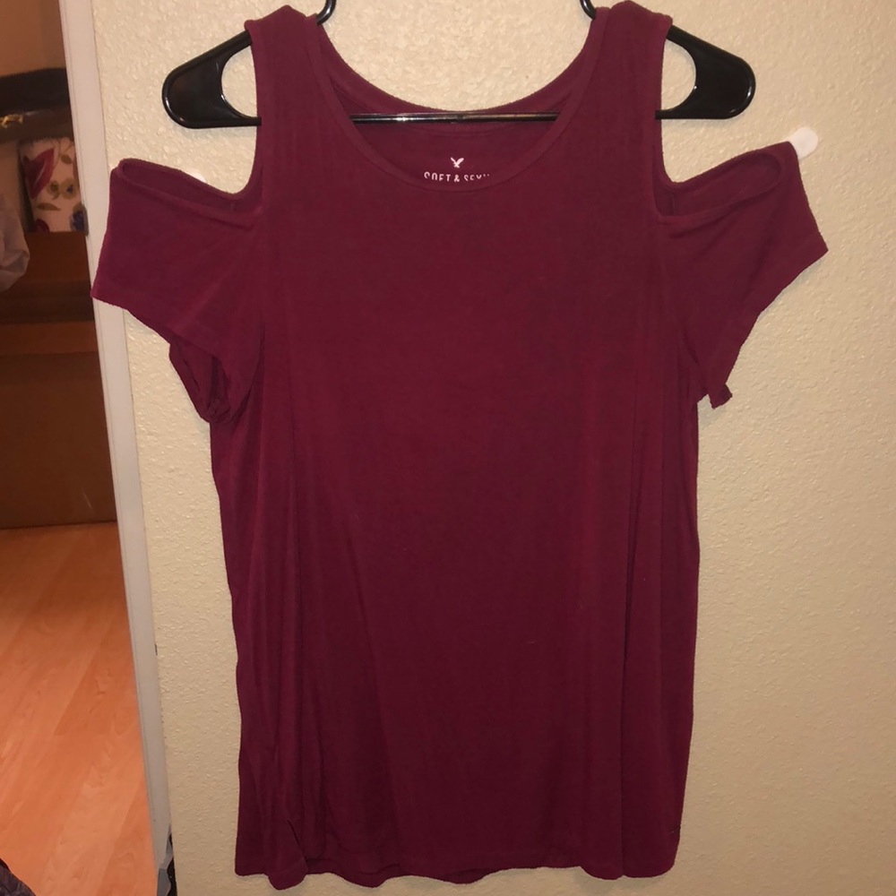 AE Soft & Sexy Cold Shoulder T-shirt